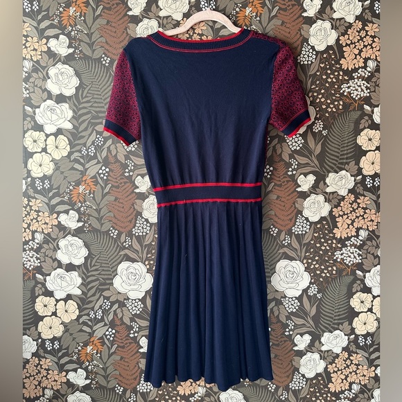 Draper James Burgundy and Navy Mini Dress - Picture 6 of 8